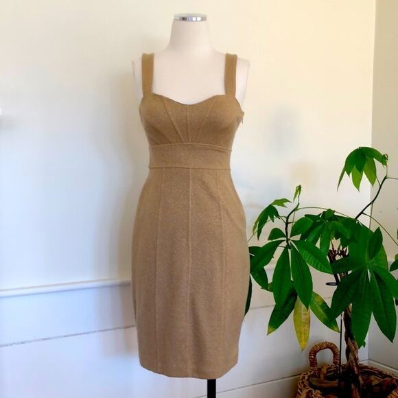 Banana Republic NWT Gold Sparkle Party Dress- 0 - Picture 1 of 10